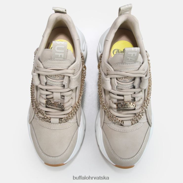 bež sa zlatnim lancem Buffalo binary chain trainer low vegan |tenisice TDD6T348